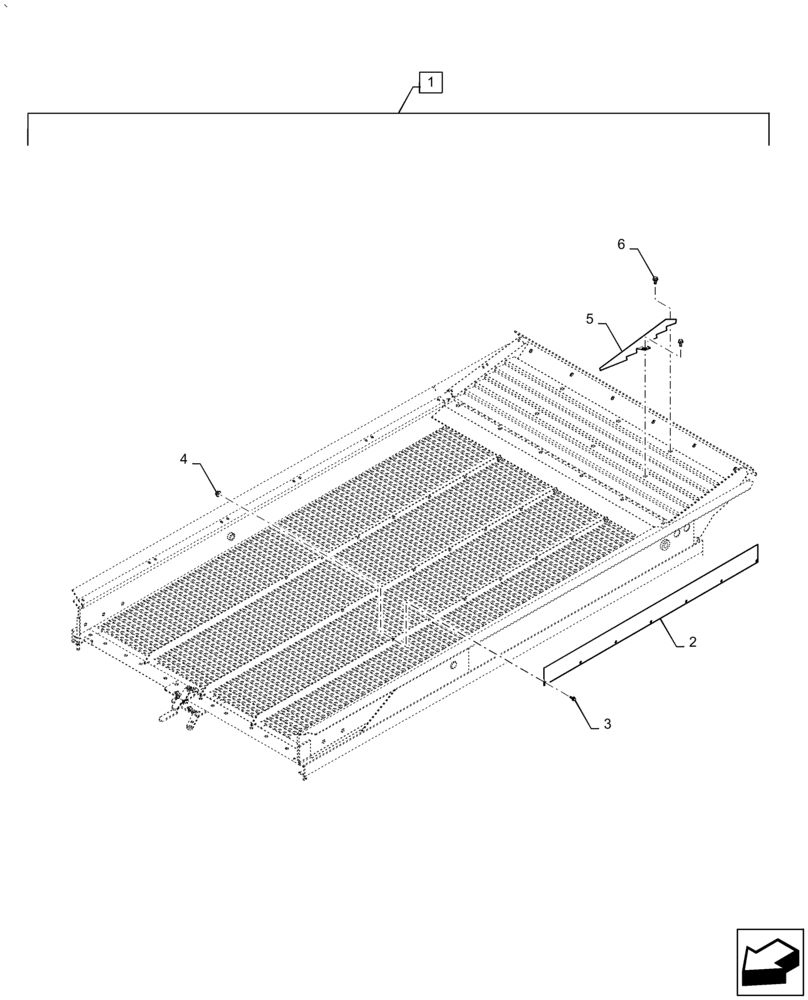 Схема запчастей Case IH AF4088 - (88.100.74[01]) - DIA KIT, GRAIN PAN DIVIDER, SIDE HILL, USE FOR 2016 (88) - ACCESSORIES