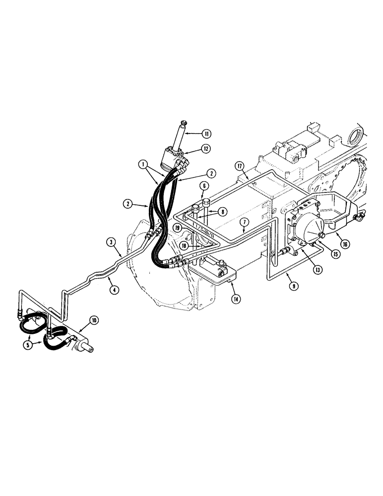 Схема запчастей Case IH 585 - (1-06) - PICTORIAL INDEX, STEERING LINES (00) - PICTORIAL INDEX