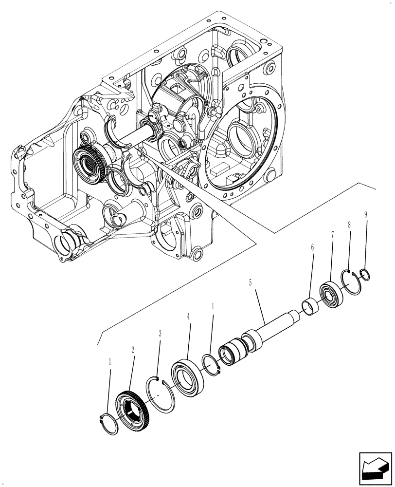 Схема запчастей Case IH FARMALL 40 - (03.15) - SECONDARY PULLEY OUTPUT SHAFT (03) - TRANSMISSION