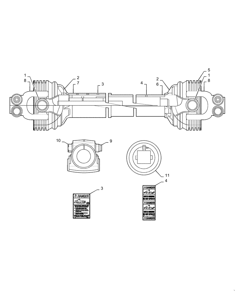 Схема запчастей Case IH DC133 - (31.201.AG[04]) - PTO, HEADER CROSS DRIVE (31) - IMPLEMENT POWER TAKE OFF