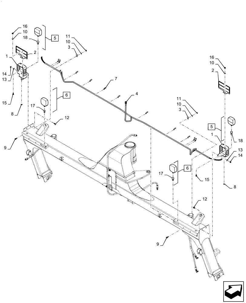 Схема запчастей Case IH DC163 - (55.404.CL[02]) - LIGHT, HAZARD/TAIL (55) - ELECTRICAL SYSTEMS