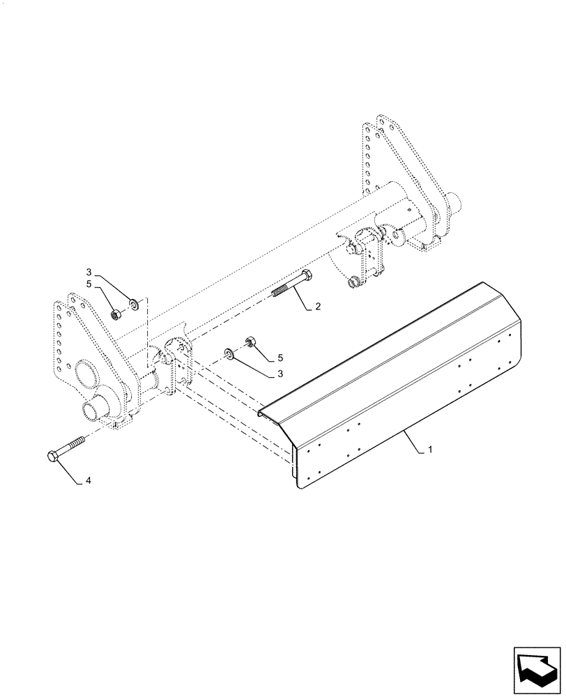 Схема запчастей Case IH RB455 - (27.550.AJ[02]) - AXLE, BUMPER (27) - REAR AXLE SYSTEM