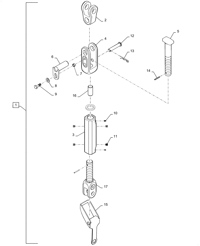 Схема запчастей Case IH QUADTRAC 500 - (37.120.AO) - LOWER LINK ASSY (37) - HITCHES, DRAWBARS & IMPLEMENT COUPLINGS