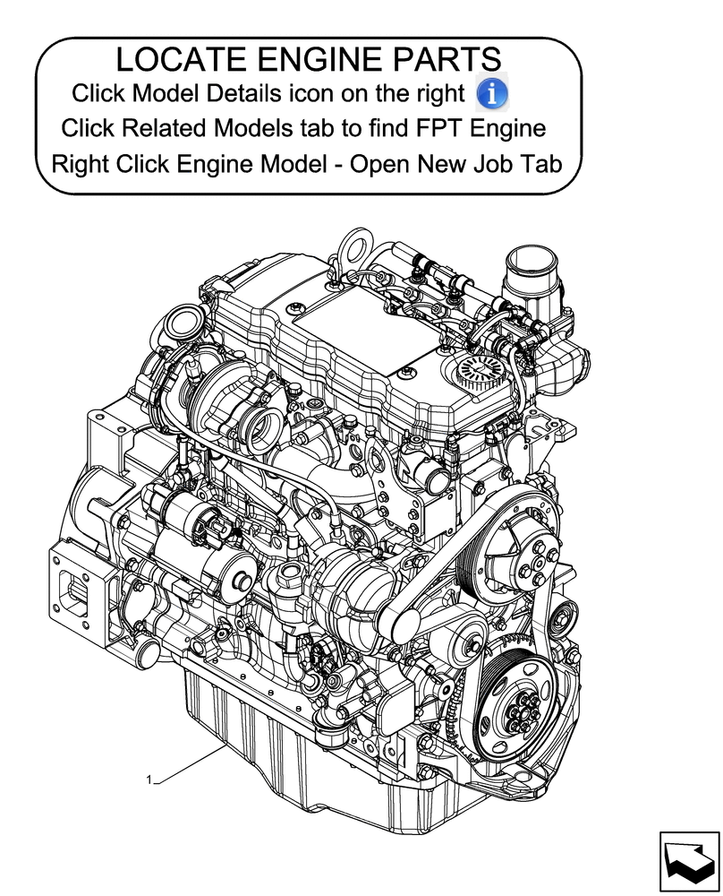 Схема запчастей Case IH FARMLIFT 742 - (10.001.AD ) - ENGINE (10) - ENGINE