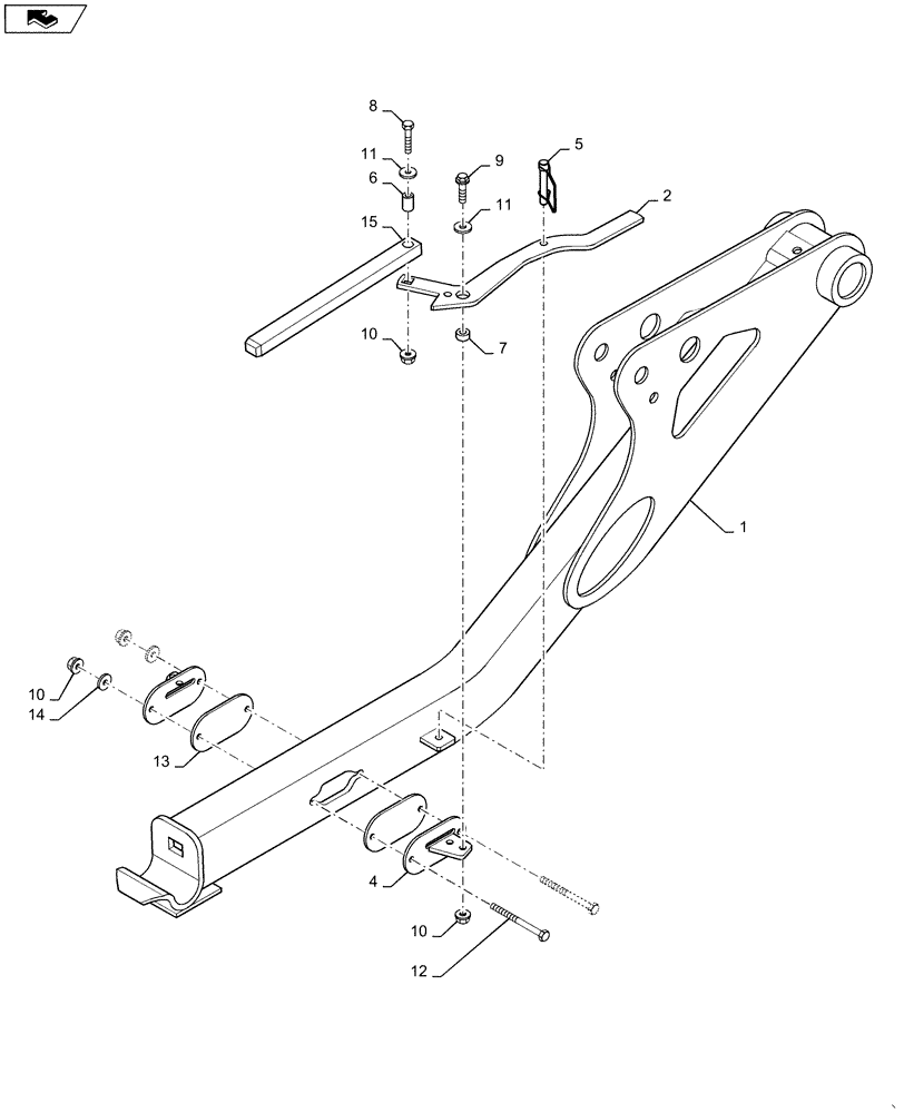 Схема запчастей Case IH WD1204 - (37.110.AE) - LIFT ARM, LATCH HOOK (37) - HITCHES, DRAWBARS & IMPLEMENT COUPLINGS