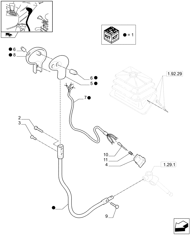 Схема запчастей Case IH FARMALL 105N - (1.92.29/03[02A]) - 32X16 HI-LO AND POWER SHUTTLE TRASMISSION WITH POWER CLUTCH - W/CAB - BEGIN YR 26-JUN-2012 (VAR.330273) (10) - OPERATORS PLATFORM/CAB