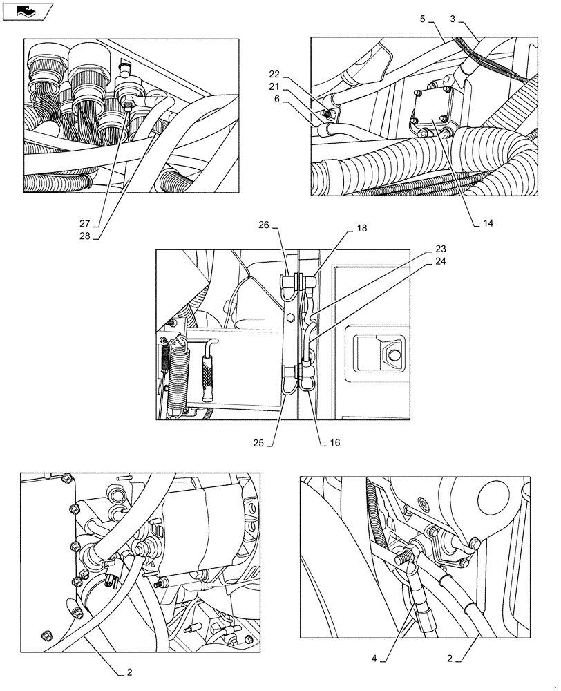 Схема запчастей Case IH 3330 - (55.301.02[02]) - BATTERY GROUP W/CABLES (55) - ELECTRICAL SYSTEMS