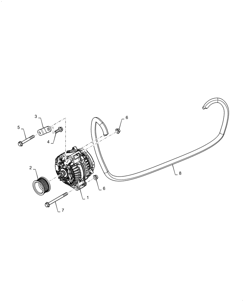 Схема запчастей Case IH MAGNUM 200 - (55.301.AA[01]) - ALTERNATOR - 150 AMP (55) - ELECTRICAL SYSTEMS