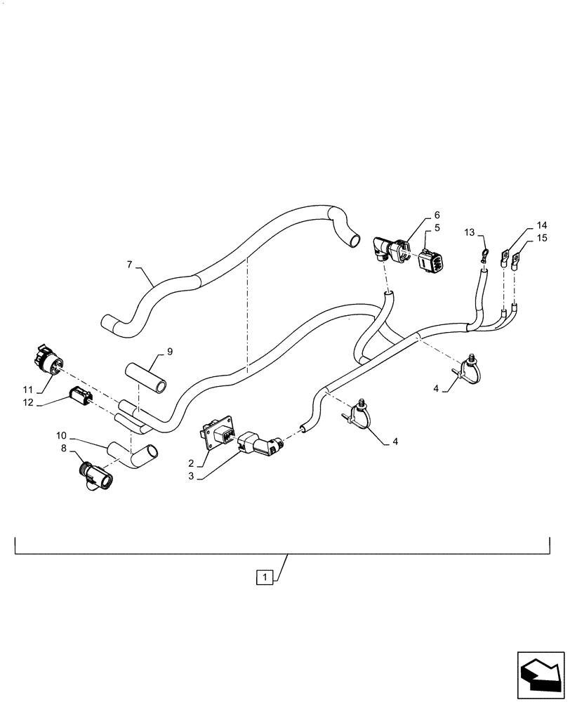 Схема запчастей Case IH MAGNUM 280 - (55.640.BH[02]) - WIRE HARNESS, ISOBUS (55) - ELECTRICAL SYSTEMS