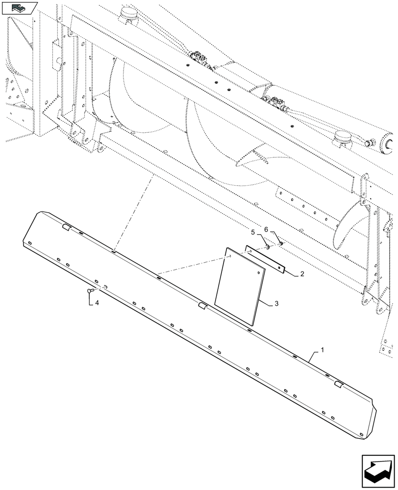 Схема запчастей Case IH 4408F-30 - (58.208.770) - CHOPPER SHIELDING (58) - ATTACHMENTS/HEADERS