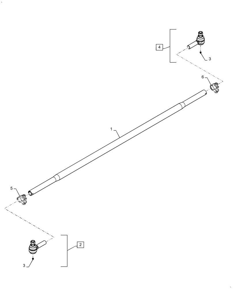 Схема запчастей Case IH AF4077 - (41.106.AH[02]) - TIE-ROD ASSY, REAR AXLE, POWERED (41) - STEERING