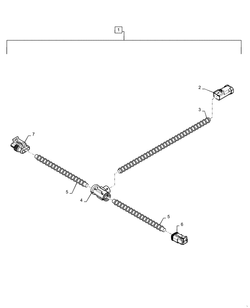 Схема запчастей Case IH MAGNUM 3154 - (55.045.AD[03]) - VAR- 420228, 429199, 429380 - WIRE HARNESS, FSUS SENSOR LS (55) - ELECTRICAL SYSTEMS