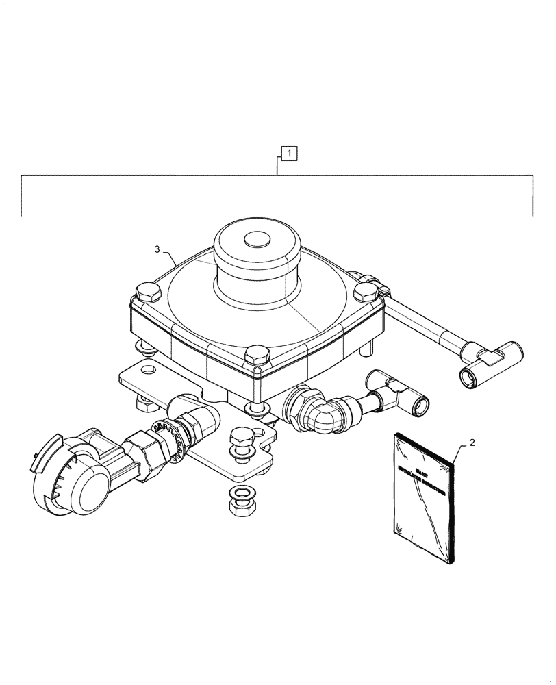 Схема запчастей Case IH MAGNUM 340 - (88.100.33[09]) - DIA KIT, CONVERSION, DUAL TO SINGLE AIR BRAKE LINE (88) - ACCESSORIES