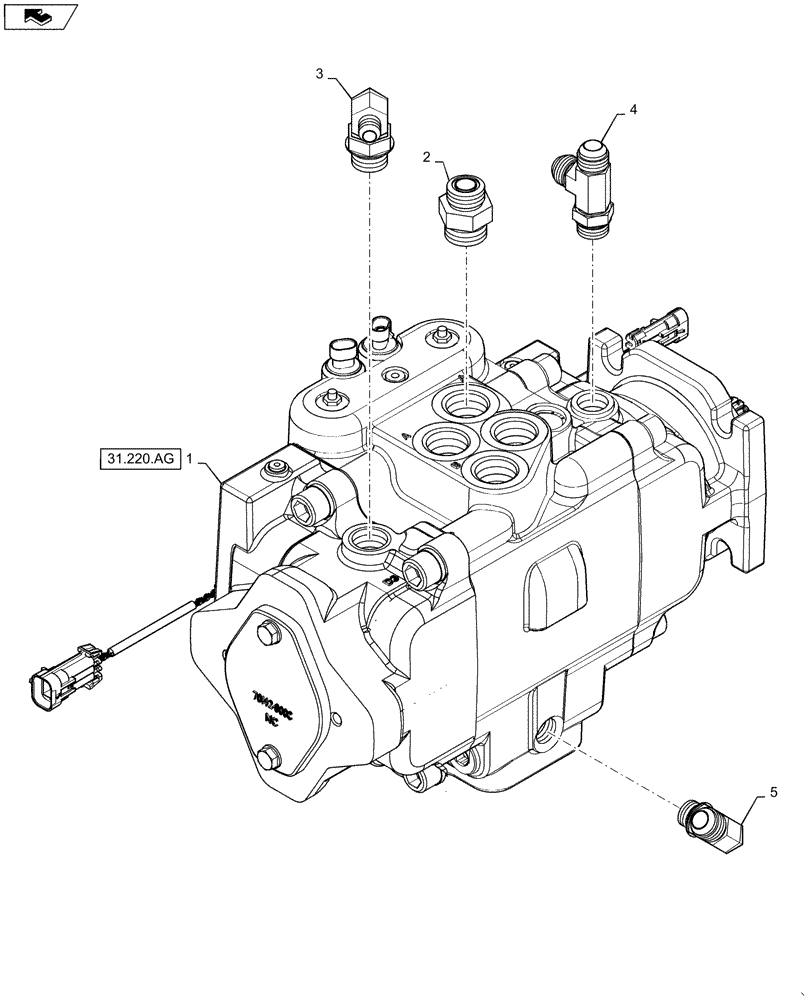 Схема запчастей Case IH WD1904 - (35.910.AD) - HYDROSTATIC PUMP, DRAPER (35) - HYDRAULIC SYSTEMS