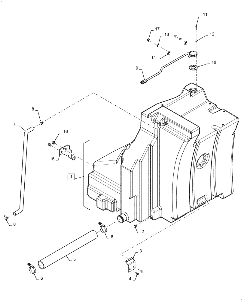 Схема запчастей Case IH MAGNUM 3154 - (10.216.AI[06]) - FUEL TANK & ASSOCIATED PARTS, RH - TIER 2B, TIER 3 (10) - ENGINE