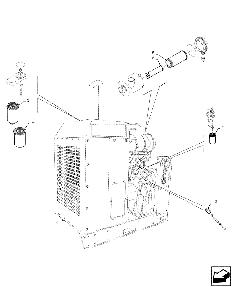 Схема запчастей Case IH RPZ85 - (05.100.03[01]) - FILTERS (05) - SERVICE & MAINTENANCE