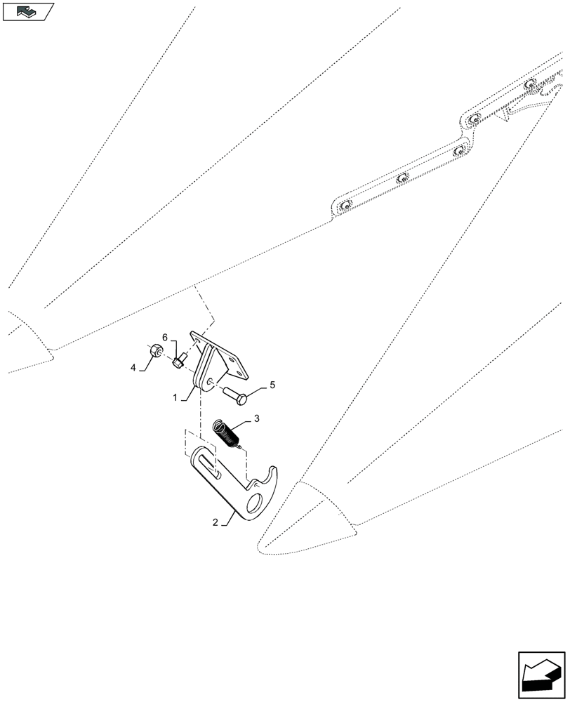 Схема запчастей Case IH 4412F-30 - (58.130.390) - DIVIDER HOOK - C657 (58) - ATTACHMENTS/HEADERS