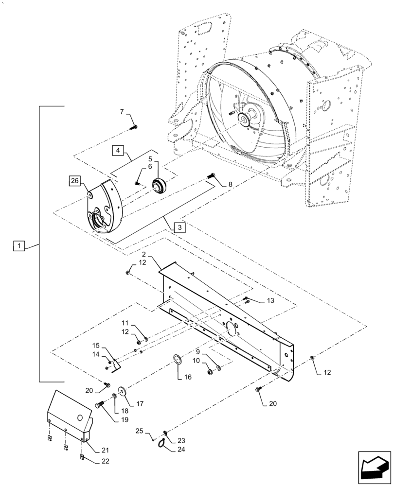 Схема запчастей Case IH AF4088 - (66.331.AL[01]) - ROTOR PART INSTALLATION, CORN (66) - THRESHING