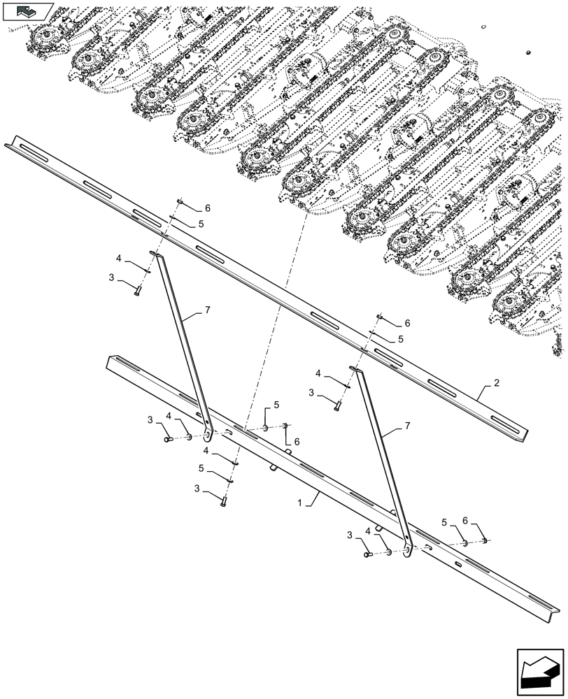 Схема запчастей Case IH 4412F-30 - (58.208.520) - FIXATION KIT (58) - ATTACHMENTS/HEADERS