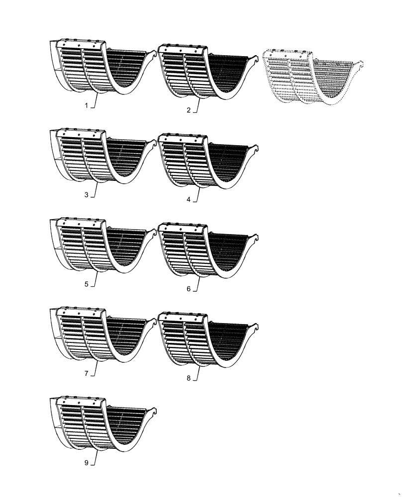 Схема запчастей Case IH 7140 - (66.105.AO) - CONCAVE (66) - THRESHING