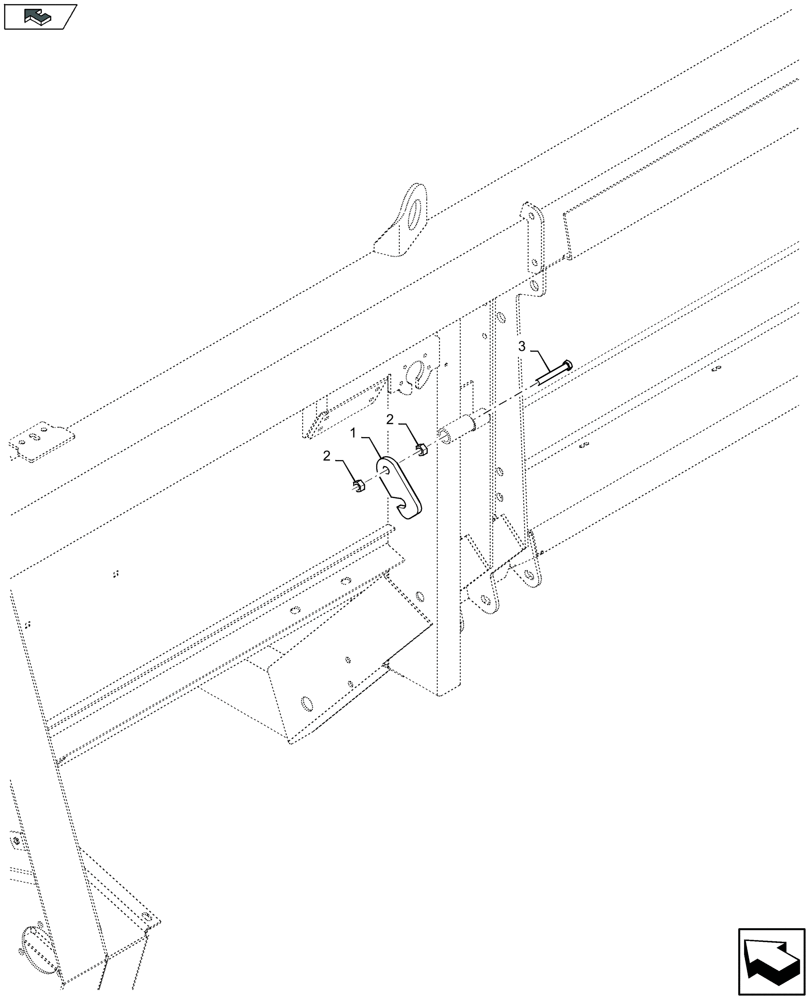 Схема запчастей Case IH 4408F-30 - (58.130.440) - HOOK (58) - ATTACHMENTS/HEADERS