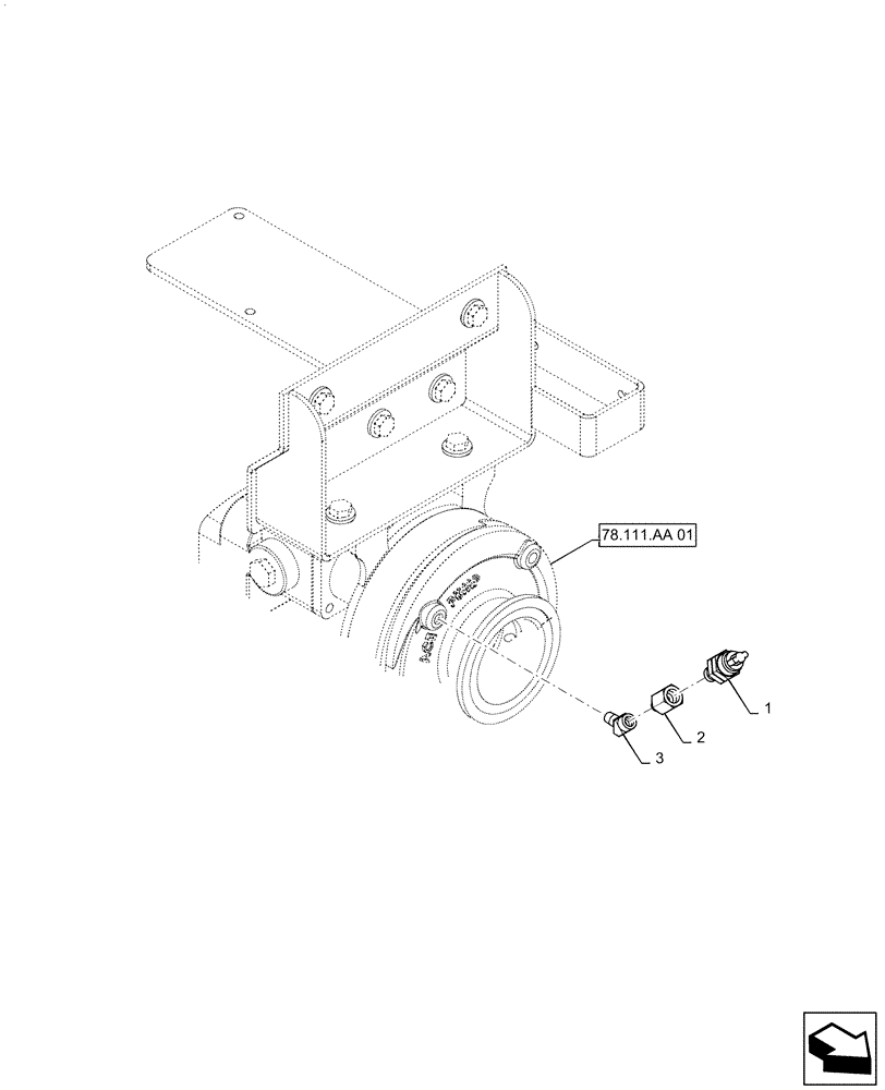 Схема запчастей Case IH PATRIOT 3240 - (78.111.AA[03]) - PRESSURE SENSOR PRODUCT PUMP (78) - SPRAYING