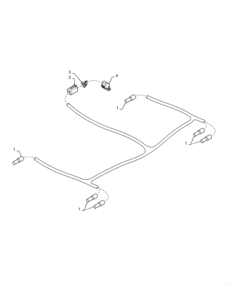 Схема запчастей Case IH DC163 - (55.404.CL[03]) - HARNESS, TRAIL FRAME (55) - ELECTRICAL SYSTEMS