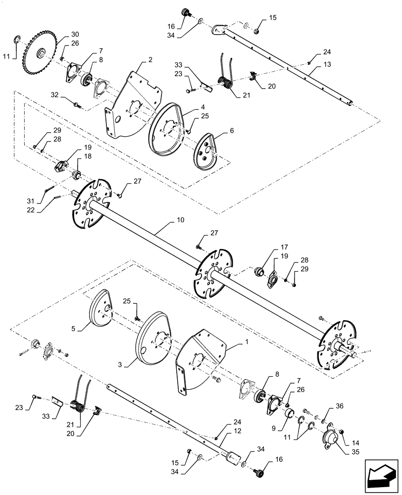 Схема запчастей Case IH RB455 - (60.220.BG[03]) - VAR - 726916 - 1.8M REEL ASSEMBLY, 4-BAR, OVERSHOT FEEDER (60) - PRODUCT FEEDING