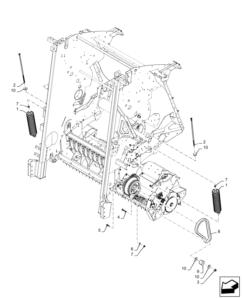 Схема запчастей Case IH RB465 - (60.220.BD [04]) - VAR - 726805 - 1.8M PICKUP, FLOTATION (60) - PRODUCT FEEDING