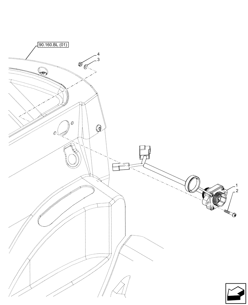 Схема запчастей Case IH FARMALL 85C - (55.510.BM[06]) - VAR - 334888, 334991, 334992, 334994 - SOCKET (30A), CAB (55) - ELECTRICAL SYSTEMS