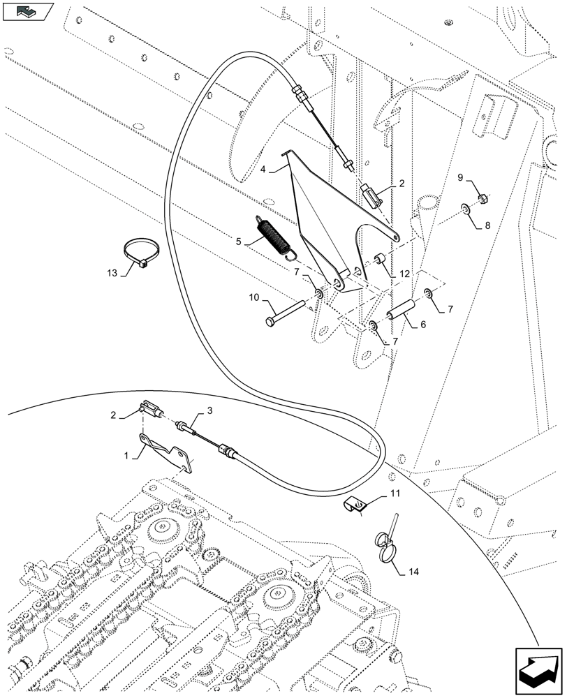 Схема запчастей Case IH 4408F-30 - (58.216.020) - DECK/STRIPPER PLATES DISTANCE CONTROL (58) - ATTACHMENTS/HEADERS