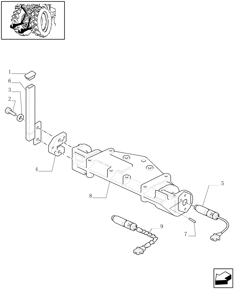 Схема запчастей Case IH MXM175 - (1.89.6/02[02]) - IMPLEMENT CARRIER (09) - IMPLEMENT LIFT