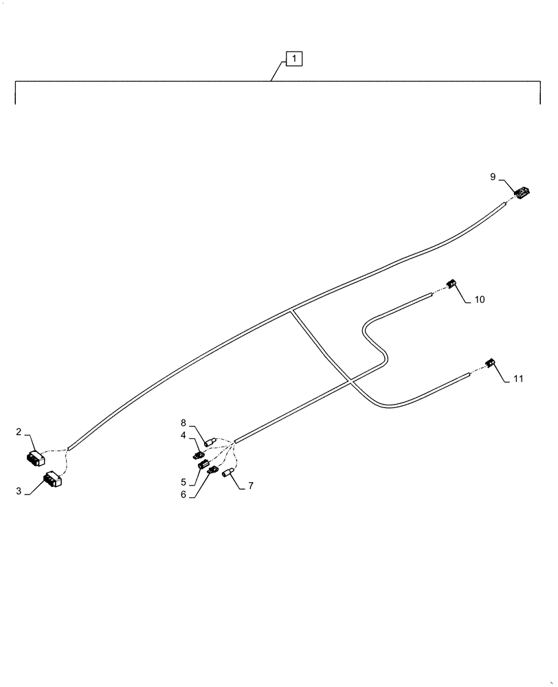 Схема запчастей Case IH 1265 - (55.200.AA[06]) - HARNESS, WIRE, STEERING ECU  (55) - ELECTRICAL SYSTEMS