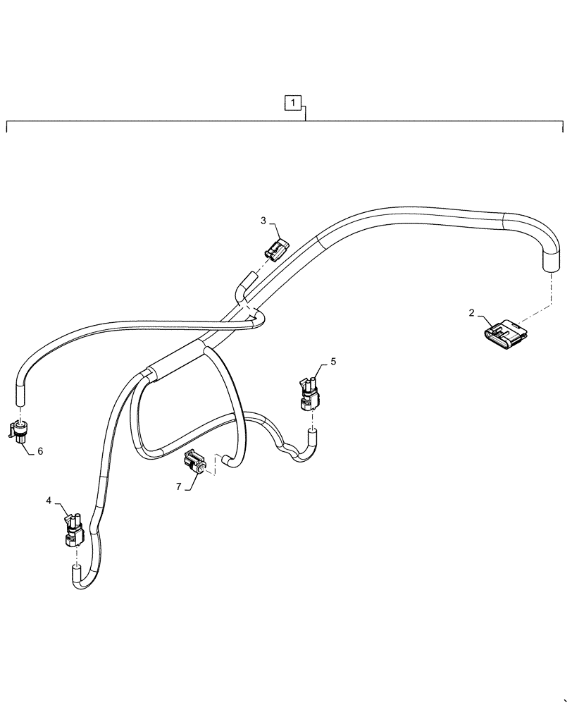 Схема запчастей Case IH 1255 - (55.100.AA[09]) - AIR COMPRESSOR, WIRE HARNESS (55) - ELECTRICAL SYSTEMS