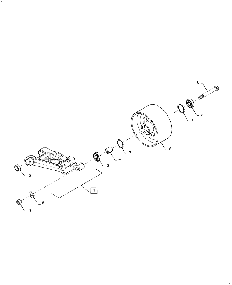 Схема запчастей Case IH AF4077 - (14.100.AB) - ARM ASSY, SEPARATOR, IDLER, PULLEY, PTO (14) - MAIN GEARBOX & DRIVE