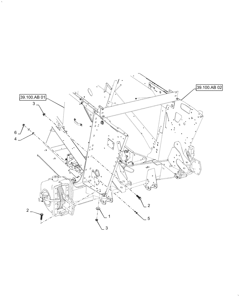 Схема запчастей Case IH AF4077 - (25.100.AA[01]) - AXLE ASSY - DRIVE (25) - FRONT AXLE SYSTEM