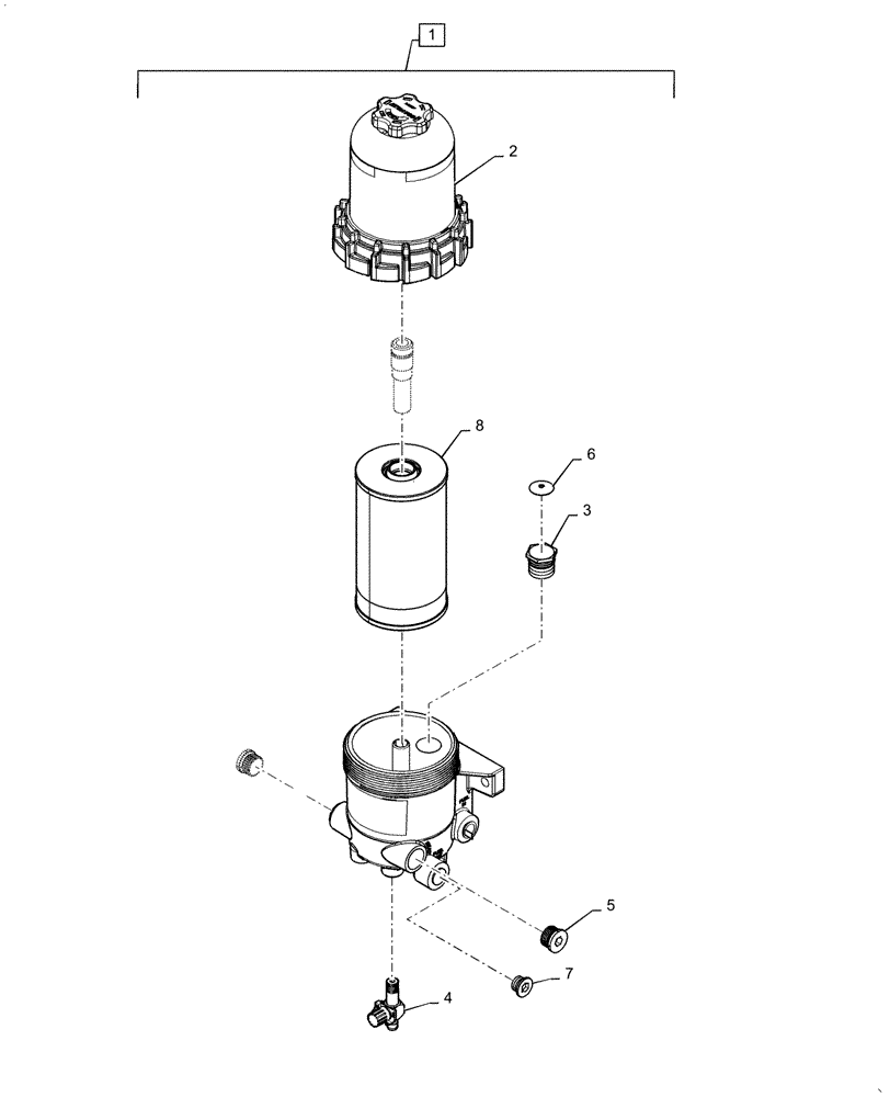 Схема запчастей Case IH AF4088 - (10.206.AG) - FUEL FILTER (10) - ENGINE