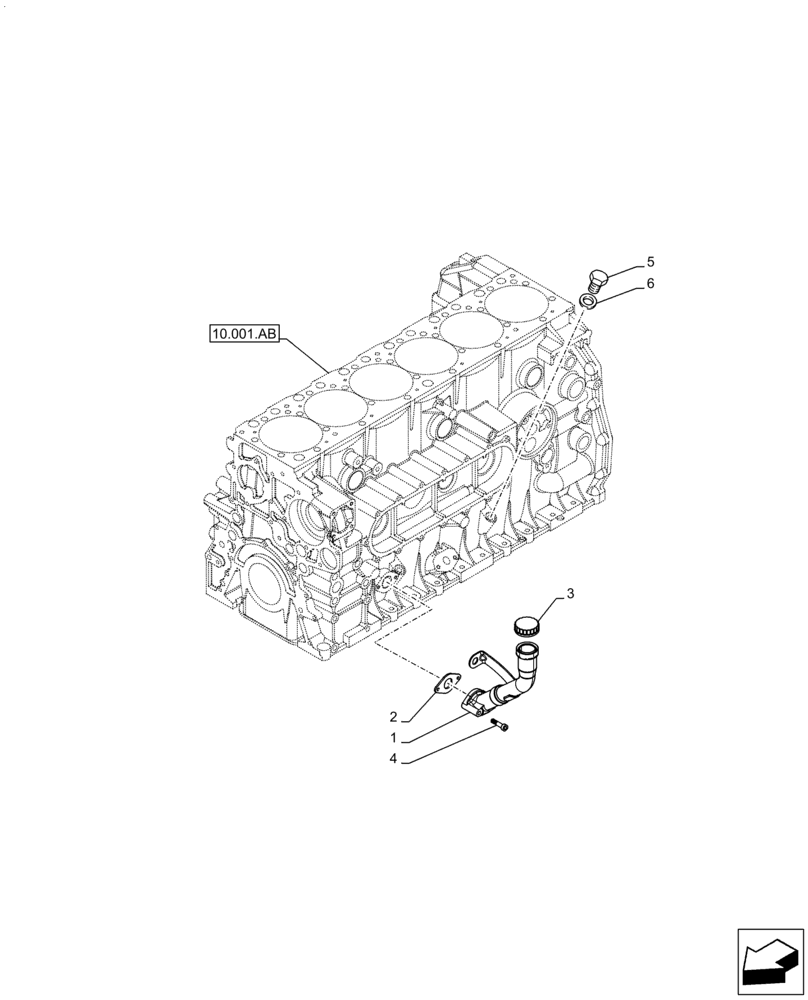 Схема запчастей Case IH F2CFA614A E010 - (10.304.AJ) - OIL, DIPSTICK (10) - ENGINE