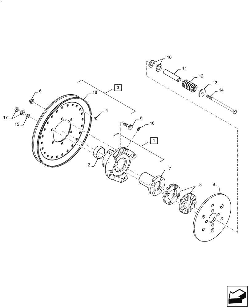 Схема запчастей Case IH AF4077 - (74.140.CI) - CLUTCH ASSY, ELEVATOR JACKSHAFT (74) - CLEANING