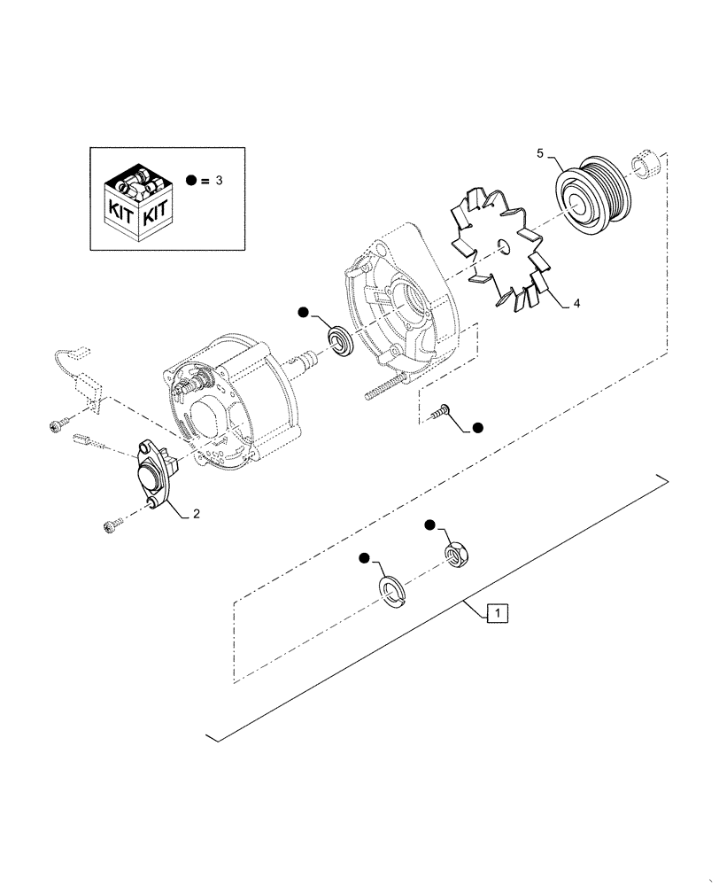 Схема запчастей Case IH RP135 - (55.301.AA) - ALTERNATOR ASSEMBLY (55) - ELECTRICAL SYSTEMS