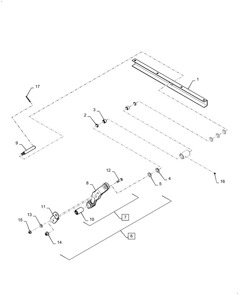 Схема запчастей Case IH AF4088 - (74.101.AF) - HANGER ARM, RH, DRIVE CLEANING SYSTEM (74) - CLEANING