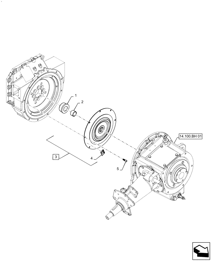 Схема запчастей Case IH AF4077 - (10.103.AH) - BACK PLATE, FLYWHEEL (10) - ENGINE