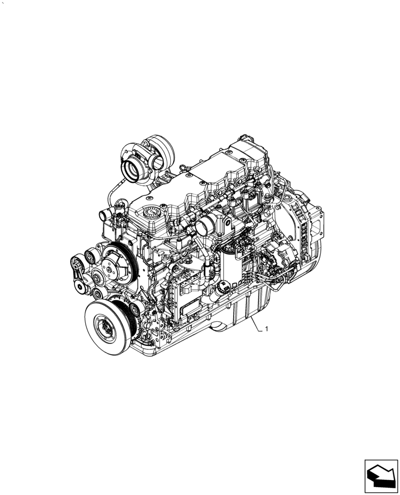 Схема запчастей Case IH F4HE96841 J102 - (10.001.AD) - ENGINE, 4077 (10) - ENGINE