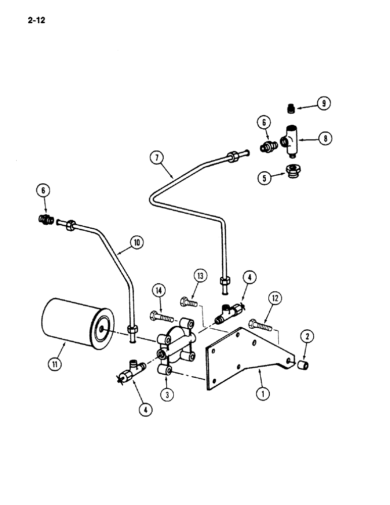 Схема запчастей Case IH 1620 - (2-012) - COOLANT FILTER AND CONDITIONER (01) - ENGINE