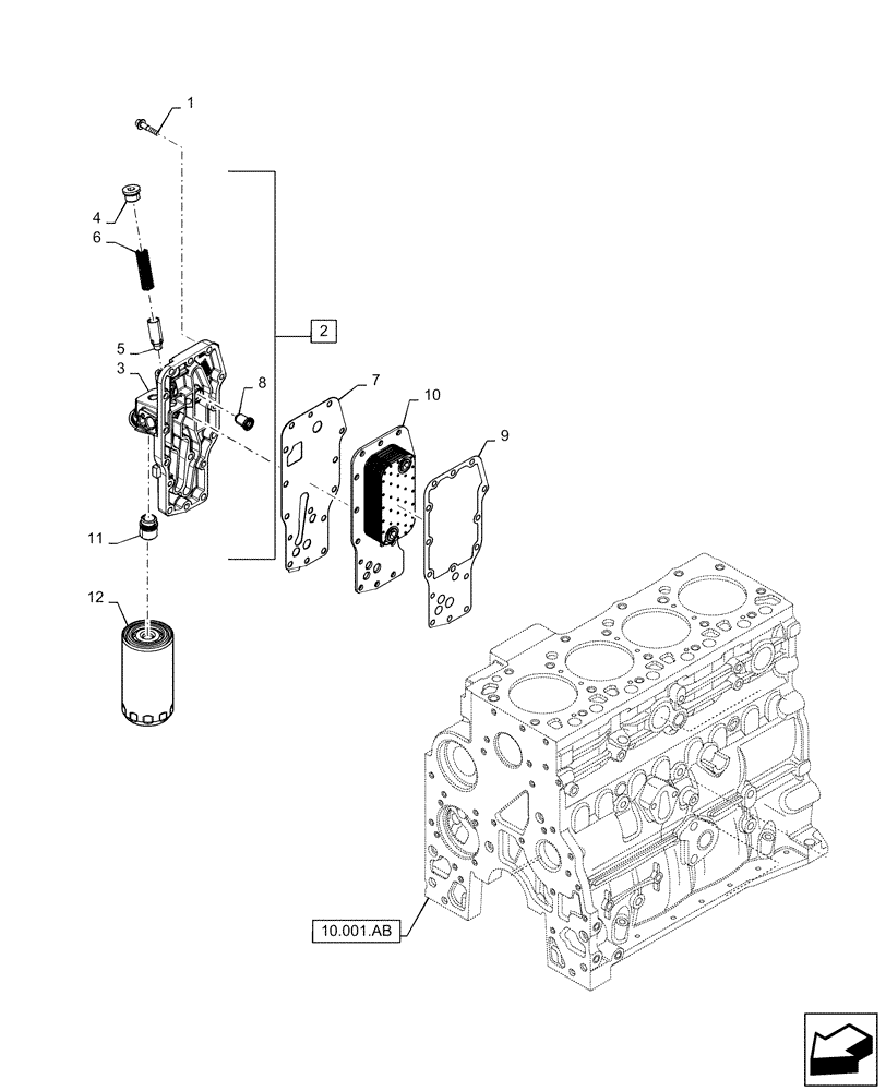 Схема запчастей Case IH 120A - (10.408.AC) - HEAT EXCHANGER - ENGINE (10) - ENGINE