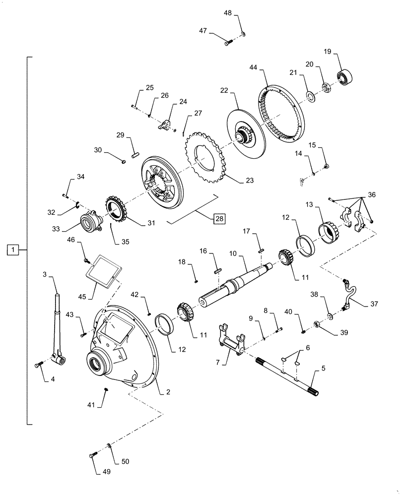 Схема запчастей Case IH RP165 - (31.225.AA) - PTO CLUTCH (31) - IMPLEMENT POWER TAKE OFF