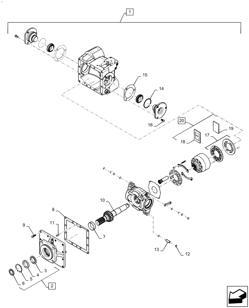 Схема запчастей Case IH AF4077 - (29.218.AO[06]) - HYDROSTATIC PUMP, CONTROL VALVE, 2-SPEED, POWERED, USE FOR 2016 (29) - HYDROSTATIC DRIVE