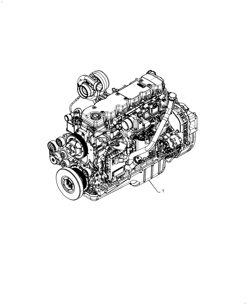 Схема запчастей Case IH F4HE96841 J102 - (10.001.AD) - ENGINE, 4088 (10) - ENGINE