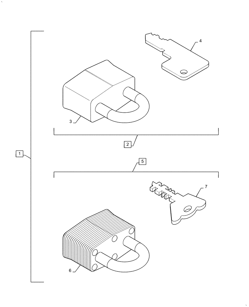 Схема запчастей Case IH AF4077 - (88.100.AA[01]) - LOCK ASSY (88) - ACCESSORIES