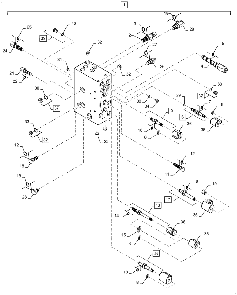 Схема запчастей Case IH AF4077 - (35.310.AF[03]) - HYDRAULIC VALVE, COMPONENTS, USE FOR 2015 (35) - HYDRAULIC SYSTEMS